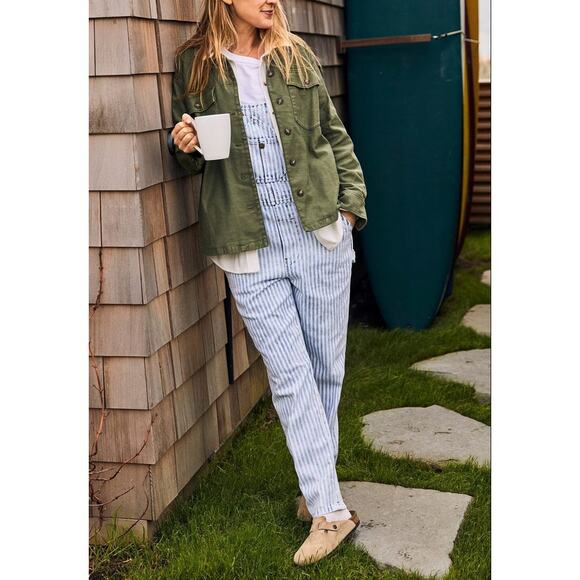 Faherty Topsail Straight Leg Overall Railraod Stripe Medium Fall Gorpcore Hiking - Picture 3 of 9